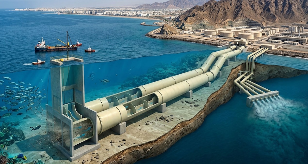 Okyanusun altına şehrin dev ‘atardamarlarını’ döşediler: Günlük 300 milyon litre pompalıyor